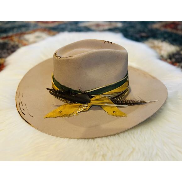 Travis Austin Hat. One of A Kind Custom Made Signed Western Cowgirl Hat - Picture 4 of 16